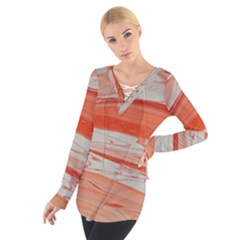 Orange Swirl Tie Up Tee by WILLBIRDWELL