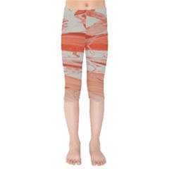 Orange Swirl Kids  Capri Leggings  by WILLBIRDWELL