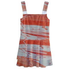 Orange Swirl Kids  Layered Skirt Swimsuit