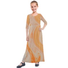 Orange Kids  Quarter Sleeve Maxi Dress