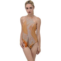 Orange Go With The Flow One Piece Swimsuit by WILLBIRDWELL