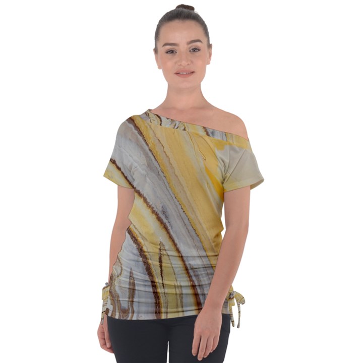 YELLOW JUNGLE Tie-Up Tee