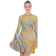 Yellow Jungle Long Sleeve Panel Dress by WILLBIRDWELL