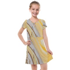 Yellow Jungle Kids  Cross Web Dress