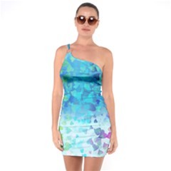 Hearts Colors One Soulder Bodycon Dress