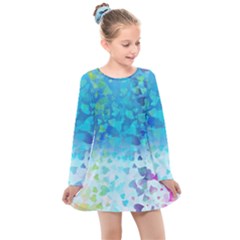 Hearts Colors Kids  Long Sleeve Dress by LoolyElzayat