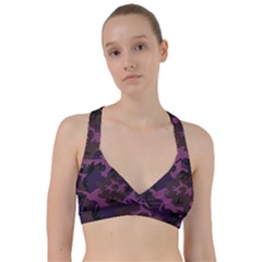 Camouflage Violet Sweetheart Sports Bra by snowwhitegirl