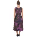 Camouflage Violet Midi Tie-Back Chiffon Dress View2