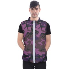 Camouflage Violet Men s Puffer Vest by snowwhitegirl