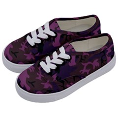 Camouflage Violet Kids  Classic Low Top Sneakers by snowwhitegirl