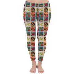 Victorian Fruit Labels Classic Winter Leggings by snowwhitegirl