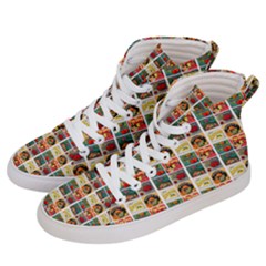 Victorian Fruit Labels Women s Hi-top Skate Sneakers by snowwhitegirl