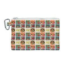 Victorian Fruit Labels Canvas Cosmetic Bag (medium) by snowwhitegirl