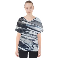 Space Orca V-neck Dolman Drape Top by WILLBIRDWELL