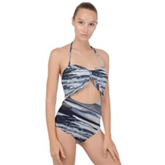 Space Orca Scallop Top Cut Out Swimsuit