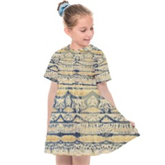 Blue Jean On Gold Seamless Nature Bigger By Flipstylez Designs Kids  Sailor Dress