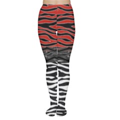 Black And Red Zebra Stripes  Pattern By Flipstylez Designs Tights