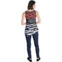 Black and red zebra stripes  pattern by FlipStylez Designs Sleeveless Tunic View2