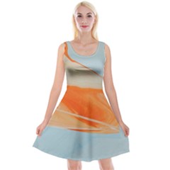 Orange And Blue Reversible Velvet Sleeveless Dress by WILLBIRDWELL