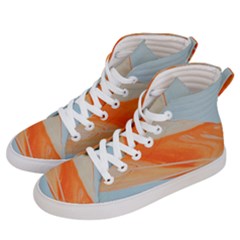 Orange And Blue Women s Hi-top Skate Sneakers by WILLBIRDWELL