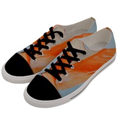 Orange And Blue Men s Low Top Canvas Sneakers by WILLBIRDWELL