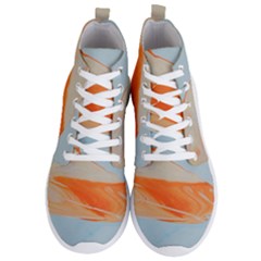 Orange And Blue Men s Lightweight High Top Sneakers