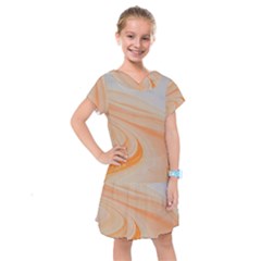 Orange And Blue 2 Kids  Drop Waist Dress by WILLBIRDWELL