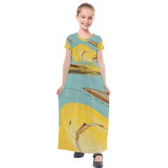 Sun Bubble 2 Kids  Short Sleeve Maxi Dress by WILLBIRDWELL