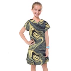 Yellow Nebula Kids  Drop Waist Dress by WILLBIRDWELL