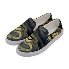 Yellow Nebula Women s Canvas Slip Ons by WILLBIRDWELL