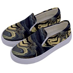 Yellow Nebula Kids  Canvas Slip Ons by WILLBIRDWELL