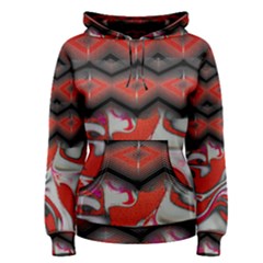 Red Swirls Designs By Flipstylez Designs Women s Pullover Hoodie