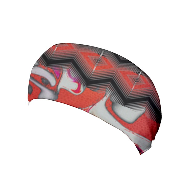 Red swirls designs by FlipStylez Designs Yoga Headband