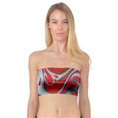 Elegant Red Swirls By Flipstylez Designs Bandeau Top by flipstylezfashionsLLC