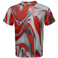 Elegant Red Swirls By Flipstylez Designs Men s Cotton Tee by flipstylezfashionsLLC