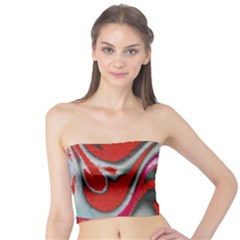 Elegant Red Swirls By Flipstylez Designs Tube Top by flipstylezfashionsLLC