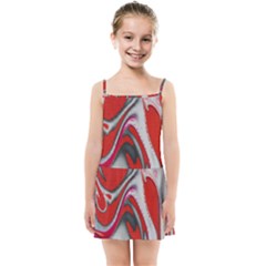 Elegant Red Swirls By Flipstylez Designs Kids Summer Sun Dress by flipstylezfashionsLLC