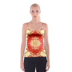 Seamless Red And Gold By Flipstylez Designs Spaghetti Strap Top by flipstylezfashionsLLC