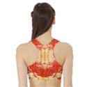 Seamless red and gold by FlipStylez Designs Sports Bra with Border View2