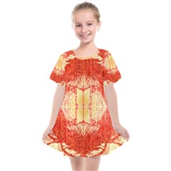 Seamless Red And Gold By Flipstylez Designs Kids  Smock Dress