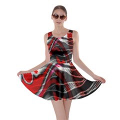 Retro Red Swirl Design By Flipstylez Designs Skater Dress by flipstylezfashionsLLC