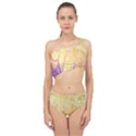 Gold seamless lace tropical colors By FlipStylez Designs Spliced Up Two Piece Swimsuit View1