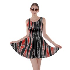 Black And Red Swirl Design By Flipstylez Design Skater Dress by flipstylezfashionsLLC