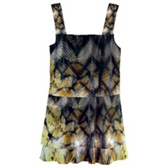 Black Zig Zag Blurred On Gold Crush Flowers By Flipstylez Designs Kids  Layered Skirt Swimsuit