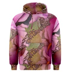 Flowers In Soft Violet Colors Men s Pullover Hoodie by FantasyWorld7