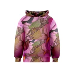 Flowers In Soft Violet Colors Kids  Pullover Hoodie by FantasyWorld7