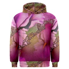 Flowers In Soft Violet Colors Men s Overhead Hoodie by FantasyWorld7