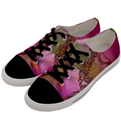 Flowers In Soft Violet Colors Men s Low Top Canvas Sneakers by FantasyWorld7