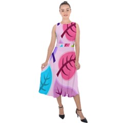 Backdrop Background Beautiful Midi Tie-back Chiffon Dress by Nexatart