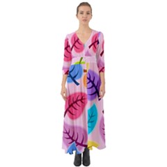 Backdrop Background Beautiful Button Up Boho Maxi Dress by Nexatart